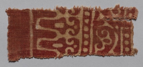 Fragment, 1100s - 1300s. India, 12th-14th century. Plain cloth, resist dyed; cotton; overall: 15.9