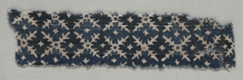 Fragment, 1100s - 1300s. India, 12th-14th century. Plain cloth, resist dyed; cotton; overall: 5.1 x