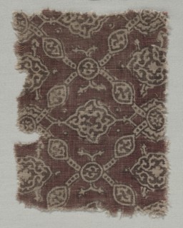 Fragment, 1400s (?). India, 15th century (?). Stamped and painted (?) mordants, dyed; cotton;