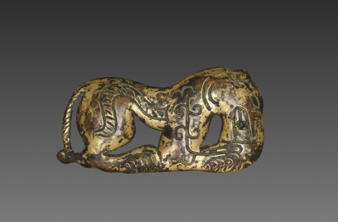 Ornament, Han dynasty (206 BC-AD 220). China, Ordos Region, Han dynasty (202 BC-AD 220). Gilt