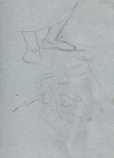 Verona Sketchbook: Study of feet (page 53), 1760. Francesco Lorenzi (Italian, 1723-1787). Black