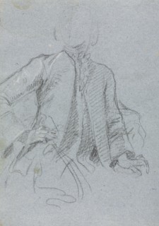 Verona Sketchbook: Gentleman (page 54), 1760. Francesco Lorenzi (Italian, 1723-1787). Black chalk