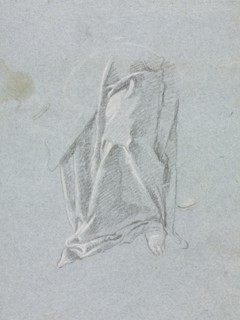 Verona Sketchbook: Drapery with foot (page 83), 1760. Francesco Lorenzi (Italian, 1723-1787). Black