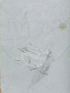 Verona Sketchbook: Drapery study (page 84), 1760. Francesco Lorenzi (Italian, 1723-1787). Black