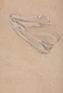 Verona Sketchbook: Drapery study (page 6), 1760. Francesco Lorenzi (Italian, 1723-1787). Black