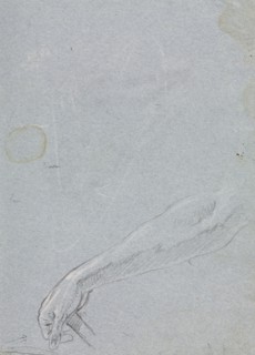 Verona Sketchbook: Right hand (page 7), 1760. Francesco Lorenzi (Italian, 1723-1787). Black chalk