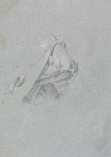 Verona Sketchbook: Drapery study (page 10), 1760. Francesco Lorenzi (Italian, 1723-1787). Black