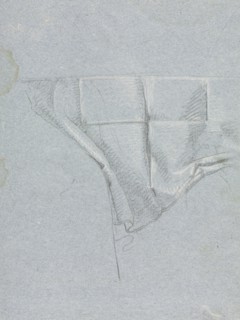 Verona Sketchbook: Drapery study (page 93), 1760. Francesco Lorenzi (Italian, 1723-1787). Black
