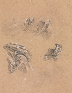 Verona Sketchbook: Drapery studies (page 69), 1760. Francesco Lorenzi (Italian, 1723-1787). Black