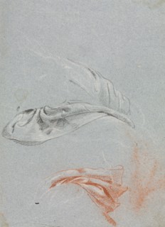 Verona Sketchbook: Drapery studies (page 17), 1760. Francesco Lorenzi (Italian, 1723-1787). Black