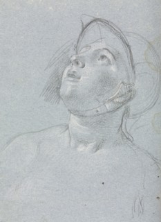 Verona Sketchbook: Soldier (page 96), 1760. Francesco Lorenzi (Italian, 1723-1787). Black chalk