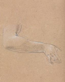 Verona Sketchbook: Female right arm and hand (page 44), 1760. Francesco Lorenzi (Italian,