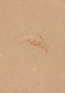 Verona Sketchbook: Study of hands (page 23), 1760. Francesco Lorenzi (Italian, 1723-1787). Red