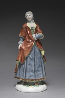 Italian Comedy Figure:  Isabella, c. 1753. Fürstenberg Porcelain Factory (German), Simon Feilner