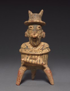 Figure, 200 BC-AD 300. Mexico, Western Nayarit. Pottery; overall: 23.5 x 12 cm (9 1/4 x 4 3/4 in.).