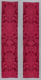 Two Large Damask Cloths, 1600s. Italy, 17th century. Damask, silk; average: 300 x 65.5 cm (118 1/8