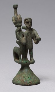 Warrior and Bull, c. 800-500 BC. Sardinia, probably Nuragic culture, c. 8th-6th Century BC. Bronze;