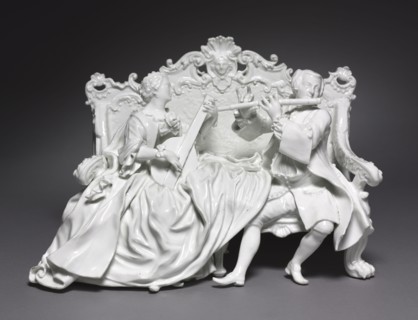Figural Group:  Musicians, c. 1737. Meissen Porcelain Factory (German), Johann Joachim Kändler