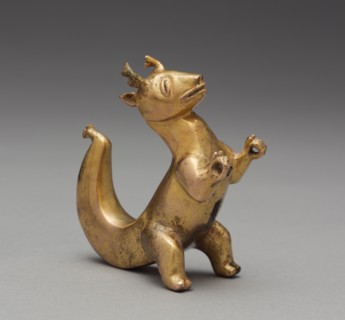 Pendant, 400-700. Panama, International style, 5th-7th century. Cast gold; overall: 7.5 x 4.2 cm (2