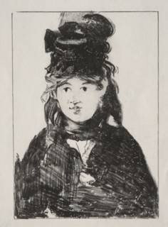 Portrait of Berthe Morisot, 1872. Edouard Manet (French, 1832-1883). Lithograph