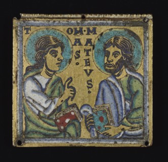 Plaque: Thomas and Matthew, c. 1160. Mosan, Valley of the Meuse, Romanesque period, 12th century.