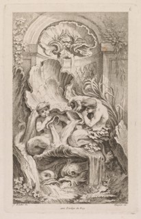 Book of Fountains:  No. 6, c. 1736. Gabriel Huquier (French, 1695-1772), after François Boucher