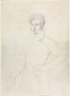 Portrait of a Young Man Standing on the Quirinal with the Turris Comitum in the Background, 1800s.