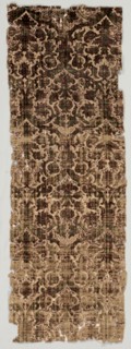 Length of Velvet, 1500s. Italy, 16th century. Velvet (cut and voided); silk ; average: 114.6 x 39.1