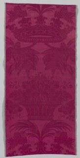 Silk Fragment, late 1600s. Italy, late 17th century. Damask, silk; overall: 120.3 x 56.9 cm (47 3/8