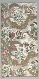 Length of Silk Textile, 1700s. Italy, 18th century. Damask, brocaded; silk and metal; overall: 80 x