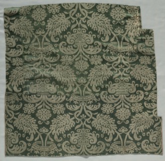 Two Lengths of Textile, 1500s. Italy or Spain, 16th century. Damask, silk; overall: 54.2 x 56 cm