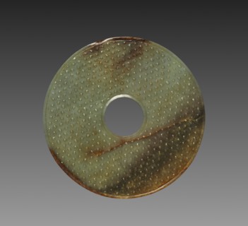 Ceremonial Disk with Grain Pattern (Bi), 475-221 BC. China, Warring States period (475-221 BC).