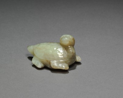 Tortoise, 1368-1644. China, Ming dynasty (1368-1644). Yellowish green jade with brown markings;