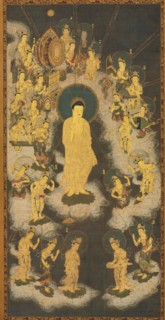 Welcoming Descent of Amida Buddha (Raigo), 1300-33. Japan, Kamakura period (1185-1333). Hanging