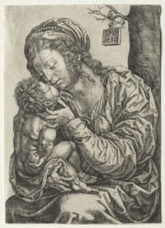 The Virgin Seated at the Foot of a Tree, 1522. Jan Gossaert (Flemish, c1475/78-1532). Engraving