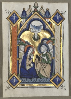 Leaf Excised from a Psalter: The Pentecost, c. 1260. Flanders, Liège(?), 13th century. Tempera and