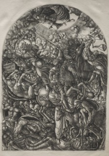 The Apocalypse:  St. John Sees the Four Riders, 1546-1556. Jean Duvet (French, 1485-1561).