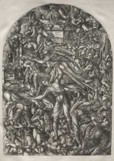 The Apocalypse:  The Angel Sounding the Sixth Trumpet, 1546-1556. Jean Duvet (French, 1485-1561).