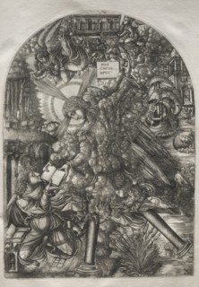 The Apocalypse:  The Angel Gives St. John the Book to Eat, 1546-1556. Jean Duvet (French,