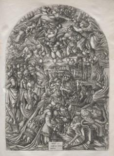 The Apocalypse:  The Dragon with Two Horns and the Beast with Seven, 1546-1556. Jean Duvet (French,