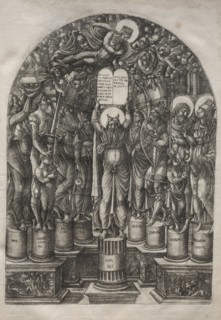 Moses Surrounded by the Patriarchs, before 1561. Jean Duvet (French, 1485-1561). Engraving