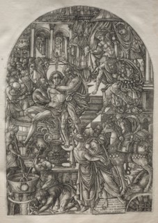The Apocalypse:  The Martyrdom of St. John the Evangelist, 1546-1556. Jean Duvet (French,