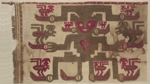 Large Cloth, 1100-1400. Peru, North Coast, Chimu Culture, 12th-15th century. Plain tabby, brocaded: