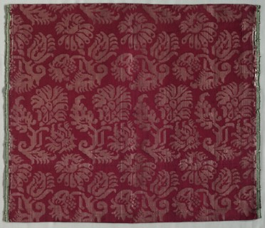 Two Lengths of Silk Damask, 1600s. Italy, 17th century. Damask, silk; overall: 51.2 x 59 cm (20