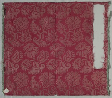 Two Lengths of Silk Damask, 1600s. Italy, 17th century. Damask, silk; average: 49.8 x 58.5 cm (19