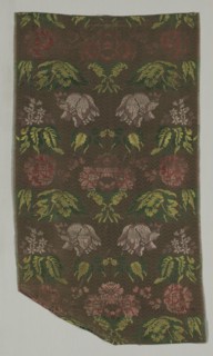 Length of Silk Textile, 1700s. Italy, 18th century. Lampas weave, brocaded; silk; average: 106.7 x