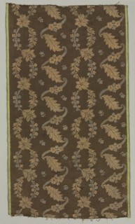 Silk Fragment, 18th century. Spain, 18th century. Fancy satin, brocaded: silk and metal threads;