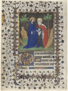 Leaf from a Book of Hours: The Visitation, c. 1415. Workshop of Boucicaut Master (French, Paris,