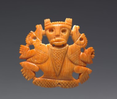 Figure-and-Birds Pendant, c. 300-700. Costa Rica, Atlantic Watershed region, 4th-8th Century.