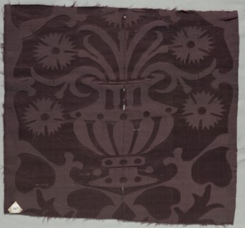 Fragment of Silk Damask Textile, 1500s. Italy or Spain, 16th century. Damask, silk; average: 47.6 x